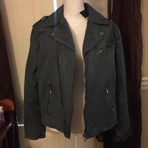 Ralph Lauren Leather Jacket NWT Indigo Blue XL-XXL